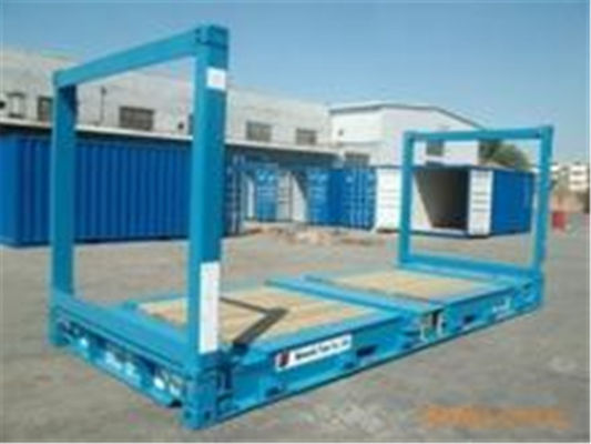 China 20gp Steel Dry Used Flat Rack Containers / Flat Rack Shipping Container supplier