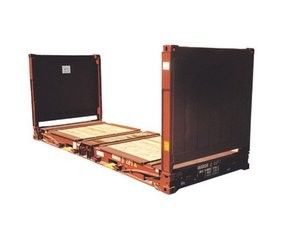 China steel dry Used Flat Rack Containers 20GP Payload 28000kg used steel storage containers supplier